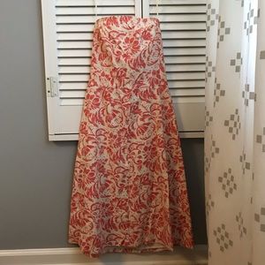 J. Crew Strapless Summer Dress in Coral - Size 4